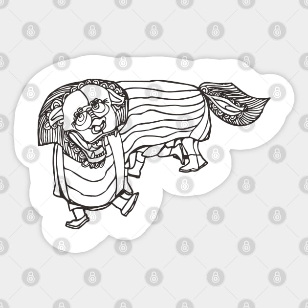 Lion Dance Sticker by Hirasaki Store